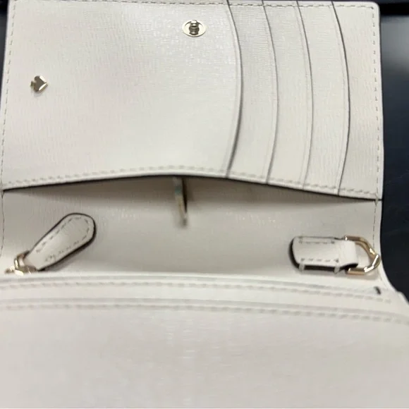 Kate Spade Mini Card Wallet, Cream, Like New - Picture 5 of 6